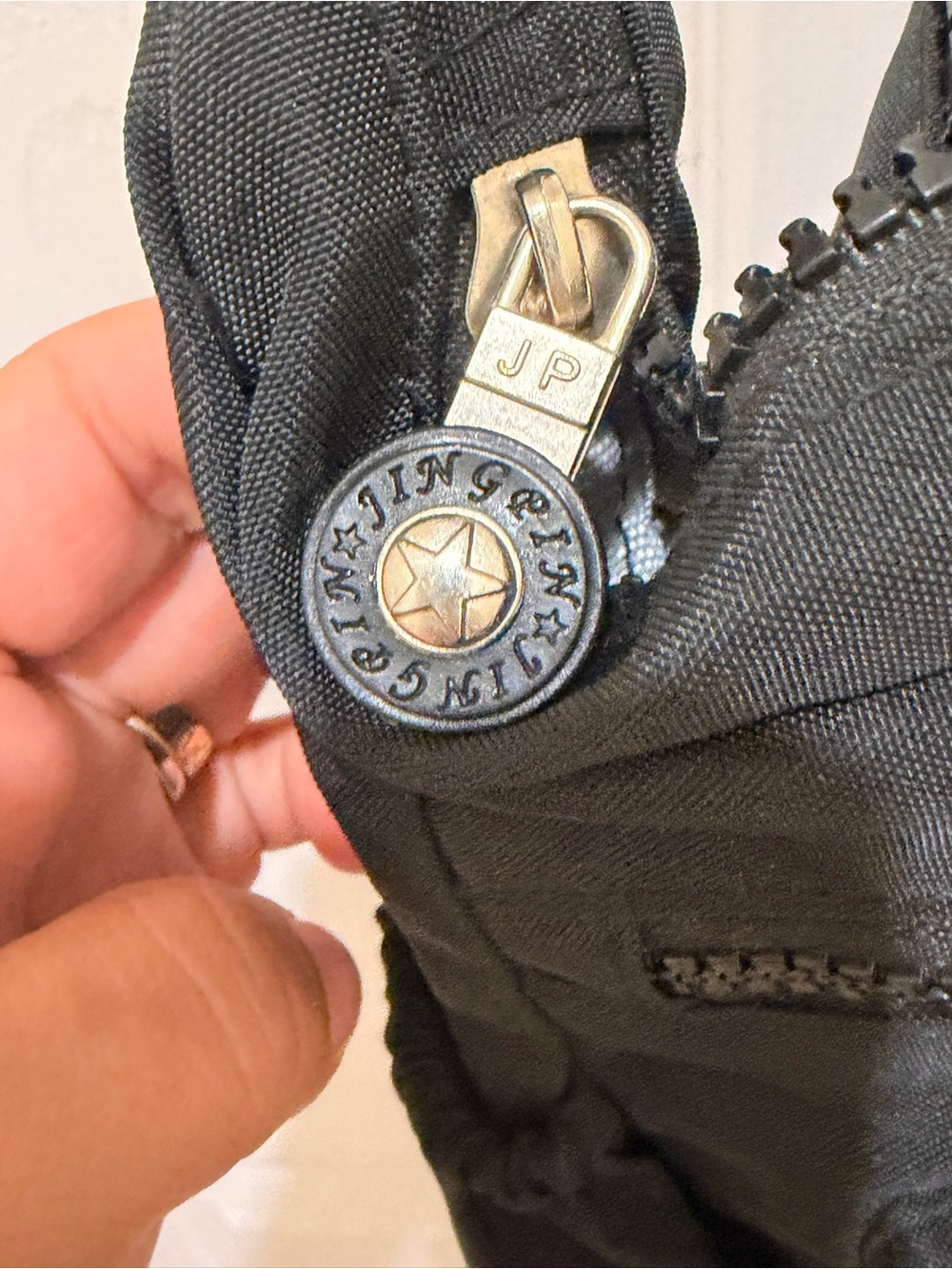 Everyday Black Crossbody Bag with Multiple Zip Compartments